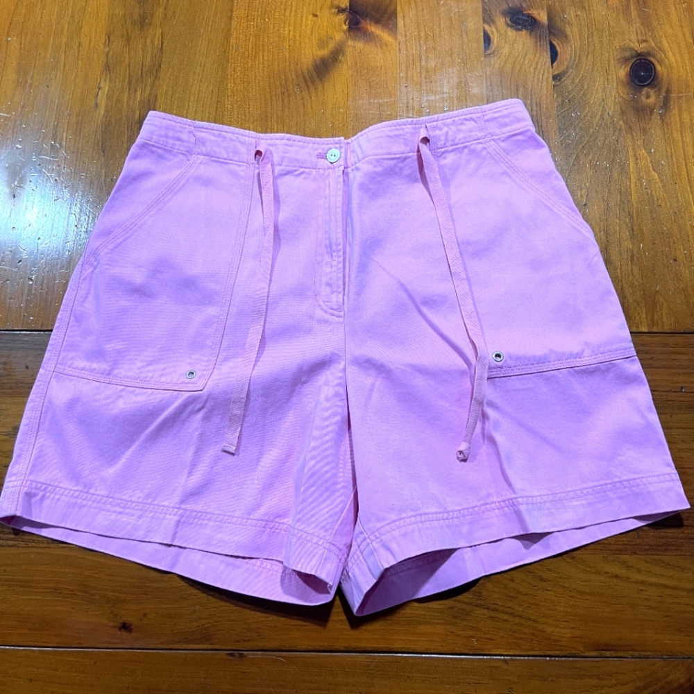 Lauren Ralph Lauren Black Label Vintage 100% Cotton Pink Women's Cargo Shorts 16
